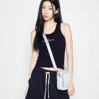 ESSENTIAL DENIM MINI CROSS BAG LIGHT BLUE