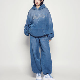 DENIM EFFECT ZURRY LONG PANTS NAVY