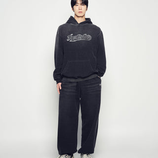 DENIM EFFECT ZURRY LONG PANTS BLACK