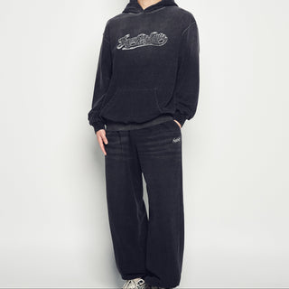 DENIM EFFECT ZURRY LONG PANTS BLACK