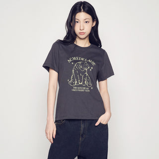 WOMAN POLAR BEAR SHORT SLEEVE T-SHIRT CHARCOAL