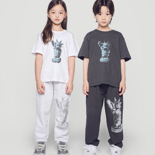 KIDS AC BEAR STATUE OF LIBERTY ZURRY PANTS MELANGE