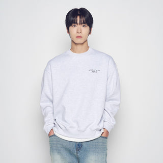 BASIC LOGO NAPPING SWEATSHIRT MELANGE
