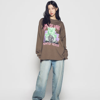 AC BEAR HALLOWEEN LONG SLEEVE T-SHIRT COCOA