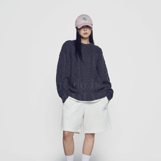 LOW GAUGE CABLE KNIT CHARCOAL