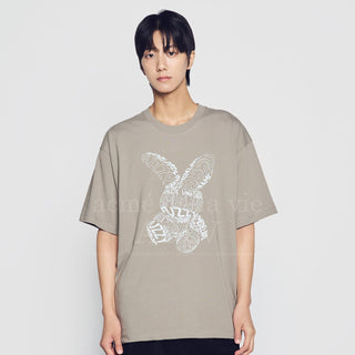 LETTERING RABBIT SHORT SLEEVE T-SHIRT LIGHT COCOA