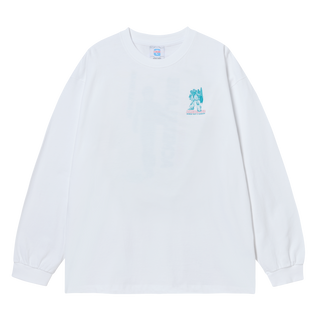 MOBILE SUIT Z GUNDAM PILOT BIO WASHING LONG SLEEVE T-SHIRT WHITE