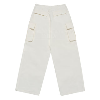 SEMI WIDE PARACHUTE CARGO POCKET PANTS IVORY