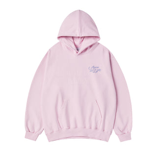 WORLD TOUR SCRIPT LOGO HOODIE LIGHT PINK