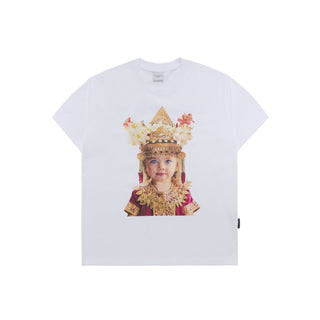 BALI GIRL BABY FACE SHORT SLEEVE T-SHIRT (INDONESIA EXCLUSIVE) WHITE