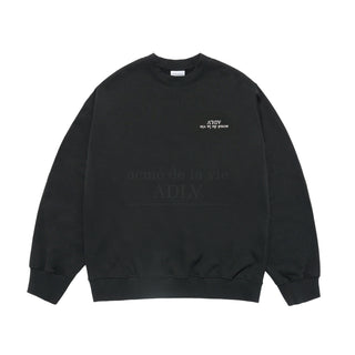 UPSIDE DOWN LOGO NAPPING ZURRY SWEATSHIRTS BLACK