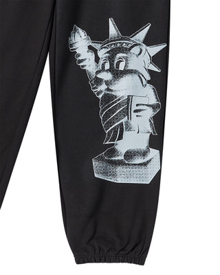 AC BEAR STATUE OF LIBERTY PANTS BLACK