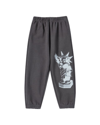 KIDS AC BEAR STATUE OF LIBERTY ZURRY PANTS CHARCOAL