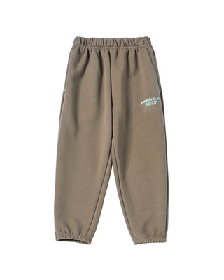 KIDS BORDER LINE BASIC LOGO LONG PANTS COCOA