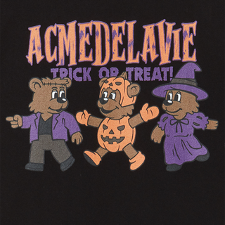 AC BEAR FRIEND HALLOWEEN SHORT SLEEVE T-SHIRT BLACK