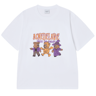 AC BEAR FRIEND HALLOWEEN SHORT SLEEVE T-SHIRT WHITE