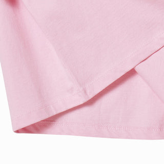 WOMAN FUZZY BEAR SHORT SLEEVE T-SHIRT LIGHT PINK