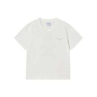 WOMAN FUZZY DRAGON ARTWORK SHORT SLEEVE T-SHIRT CREAM