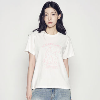 WOMAN POLAR BEAR SHORT SLEEVE T-SHIRT CREAM