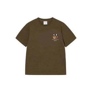 WOMAN RABBIT BEAR DOLL LOGO SHORT SLEEVE T-SHIRT COCOA
