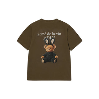 WOMAN RABBIT BEAR DOLL LOGO SHORT SLEEVE T-SHIRT COCOA