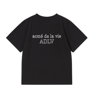 KIDS BORDER LINE BASIC LOGO SHORT SLEEVE T-SHIRT BLACK