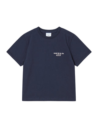 KIDS BORDER LINE BASIC LOGO SHORT SLEEVE T-SHIRT DARK NAVY