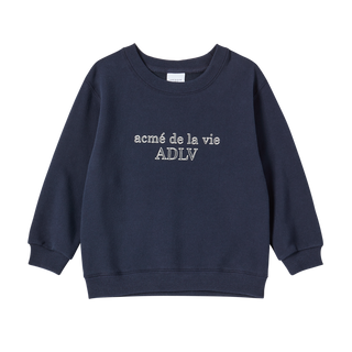 KIDS BORDER LINE BASIC LOGO SWEATSHIRT DARK NAVY