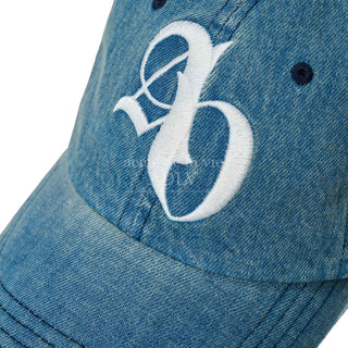 NEW SYMBOL LOGO DAMAGE DENIM BALL CAP BLUE