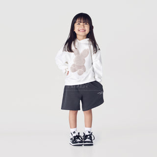 KIDS FUZZY RABBIT HOODIE CREAM