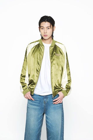 ROPE EMBO COLORATION BOMBER JACKET KHAKI