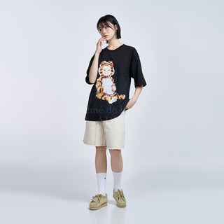 BABY FACE BABY TIGER SHORT SLEEVE T-SHIRT BLACK