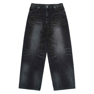 VINTAGE FUSION BRUSH WASHING DENIM PANTS BLACK