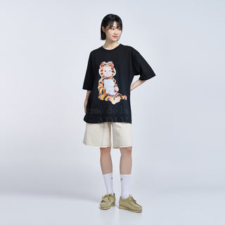 BABY FACE BABY TIGER SHORT SLEEVE T-SHIRT BLACK