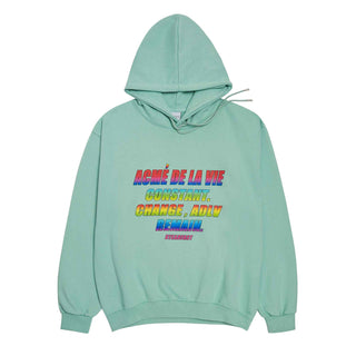 RAINBOW LOGO HOODIE DARK GREEN