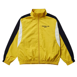 MULTICOLOR WOVEN SETUP JACKET YELLOW