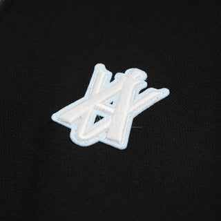 A LOGO EMBLEM PATCH BASIC PULLOVER SWEAT SHIRT BLACK