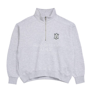 A LOGO EMBLEM PATCH BASIC PULLOVER SWEAT SHIRT MELANGE