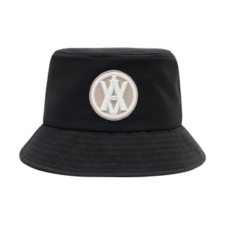 A LOGO CIRCLE EMBLEM EMBOSSING PATCH BUCKET HAT BLACK