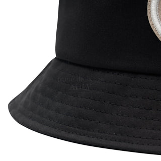 A LOGO CIRCLE EMBLEM EMBOSSING PATCH BUCKET HAT BLACK