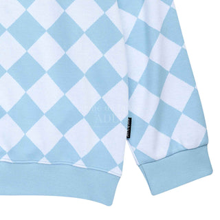 ARGYLE PATTERN PIQUE SHIRT SKYBLUE