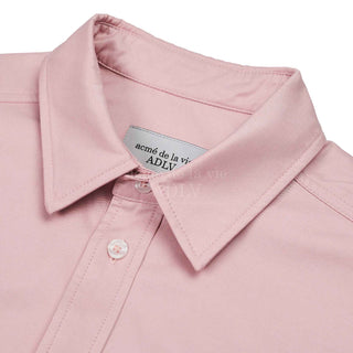 CROP LAYERING POCKET SHIRT PINK