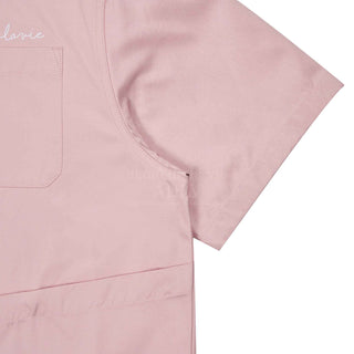 CROP LAYERING POCKET SHIRT PINK