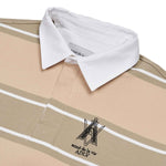 Load image into Gallery viewer, A LOGO EMBROIDERY STRIPE PATTERN POLO SHIRT BEIGE
