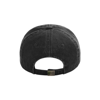 FISHING LOGO PIGMENT WASHING BALL CAP BLACK