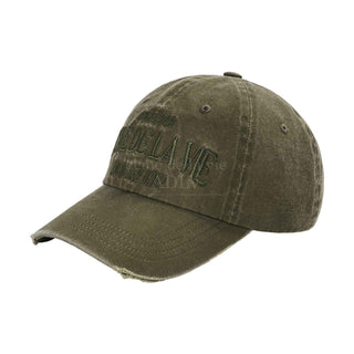 FISHING LOGO PIGMENT WASHING BALL CAP KHAKI