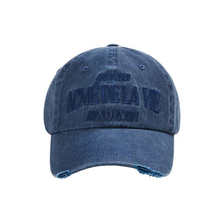 FISHING LOGO PIGMENT WASHING BALL CAP NAVY