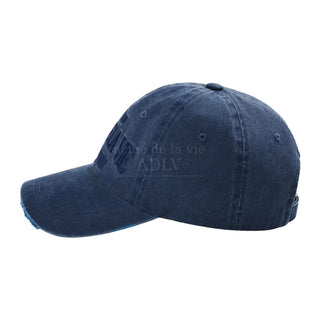 FISHING LOGO PIGMENT WASHING BALL CAP NAVY