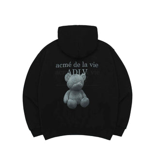 FUZZY BEAR HOODIE BLACK