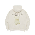 Load image into Gallery viewer, FUZZY BEAR HOODIE IVORY
